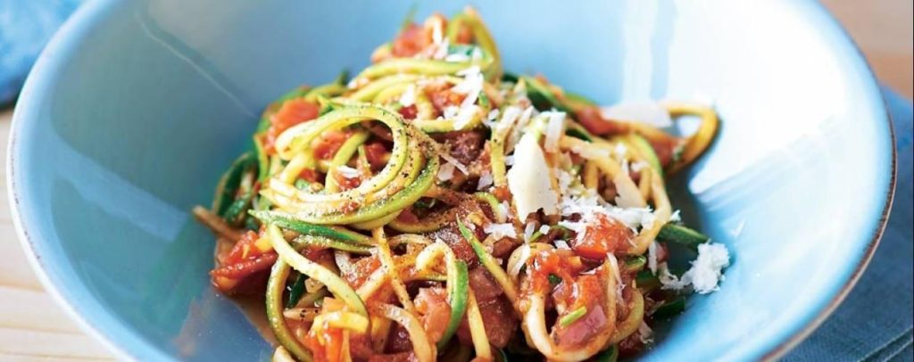 Koolhydraatarme cougetti spaghetti